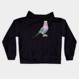 Lilac breasted Roller / Polygon - Bird in Africa Kids Hoodie